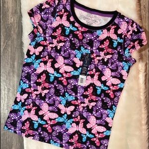 Faded Glory Girls Butterfly Top